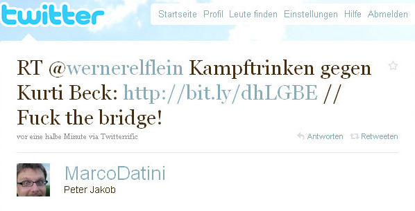 Twitter - Peter Jakob- RT @wernerelflein Kampftri ...