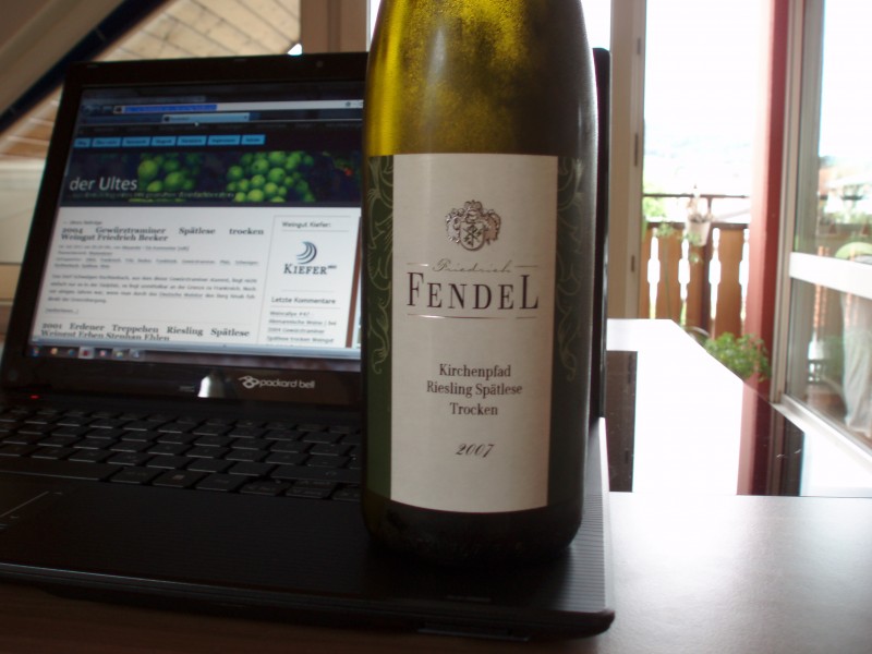 Fendel auf Laptop